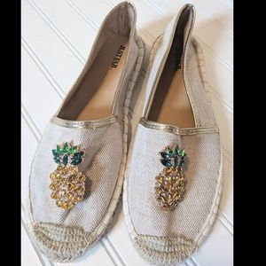 JustFab | Pineapple Sen Espadrille Flats, Size 10